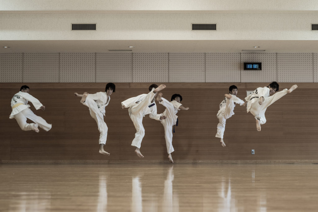 厚木テコンドー道場の練習風景